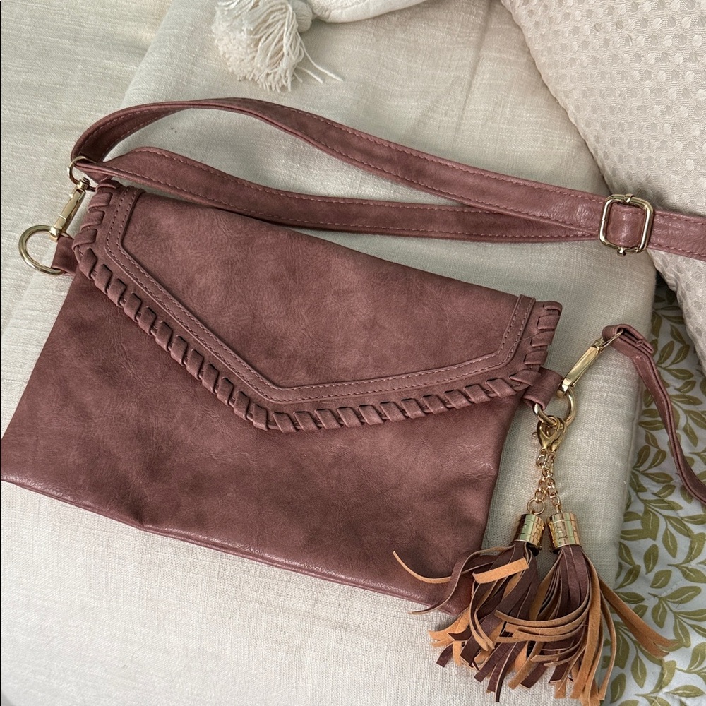 Elegant Mauve Crossbody Bag
